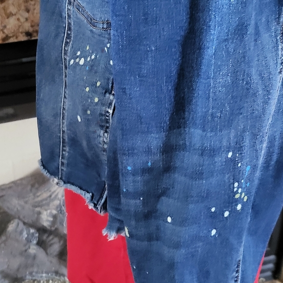 Ashley Stewart Blue Denim Grafitti Style Denim Jacket Size: 26/28 (NWT) - Picture 5 of 16